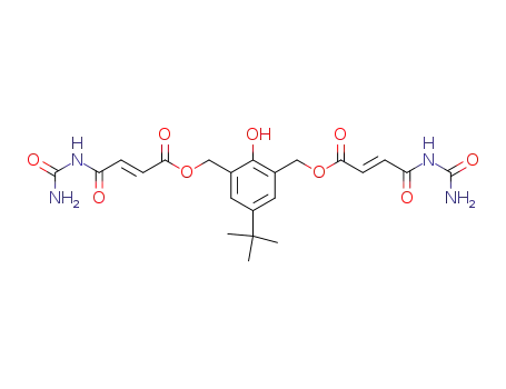 Molecular Structure of 123886-22-6 (2,6-Bis-(3-allophanoyl-acryloyloxymethyl)-4-<i>tert</i>-butyl-phenol)
