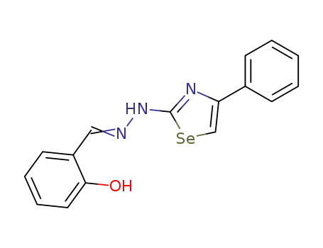 Molecular Structure of 109054-52-6 (2-hydroxy-benzaldehyde (4-phenyl-selenazol-2-yl)-hydrazone)