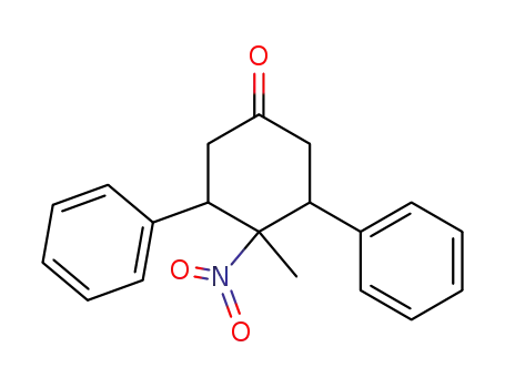 Molecular Structure of 101890-37-3 (4-methyl-4-nitro-3,5-diphenyl-cyclohexanone)