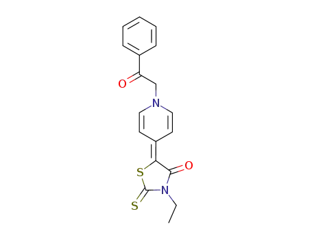 3-ethyl-5-(1-phenacyl-1<i>H</i>-[4]pyridylidene)-2-thioxo-thiazolidin-4-one