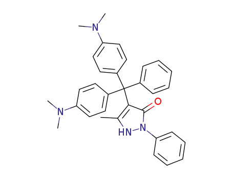 4-(4,4'-bis-dimethylamino-trityl)-5-methyl-2-phenyl-1,2-dihydro-pyrazol-3-one