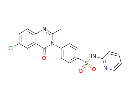 4-(6-chloro-2-methyl-4-oxo-4<i>H</i>-quinazolin-3-yl)-benzenesulfonic acid-[2]pyridylamide