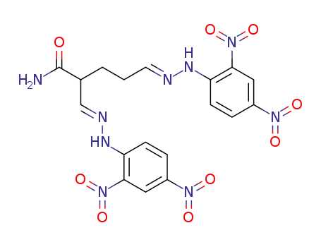 5-(2,4-dinitro-phenylhydrazono)-2-[(2,4-dinitro-phenylhydrazono)-methyl]-valeric acid amide
