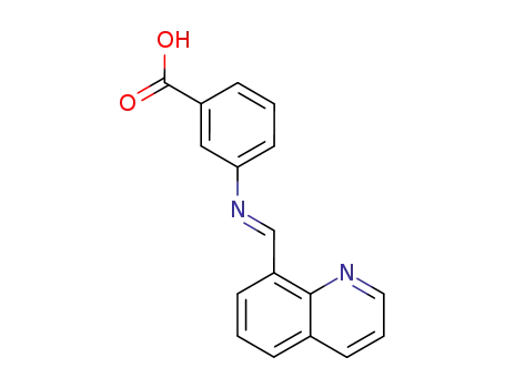 Molecular Structure of 130576-61-3 (3-[8]quinolylmethylenamino-benzoic acid)