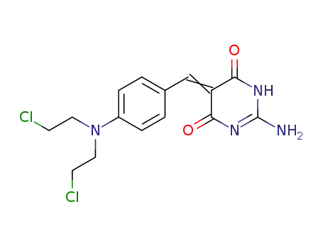 2-amino-5-{4-[bis-(2-chloro-ethyl)-amino]-benzylidene}-1<i>H</i>-pyrimidine-4,6-dione