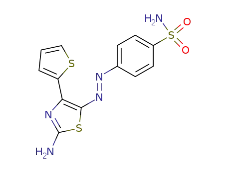 4-(2-amino-4-[2]thienyl-thiazol-5-ylazo)-benzenesulfonic acid amide