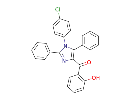 Molecular Structure of 62283-95-8 (Methanone,
[1-(4-chlorophenyl)-2,5-diphenyl-1H-imidazol-4-yl](2-hydroxyphenyl)-)