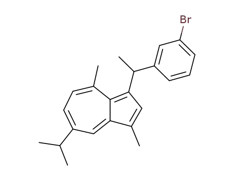Molecular Structure of 112324-05-7 (3-[1-(3-bromo-phenyl)-ethyl]-7-isopropyl-1,4-dimethyl-azulene)