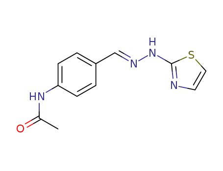 Molecular Structure of 100517-73-5 (acetic acid-[4-(thiazol-2-ylhydrazono-methyl)-anilide])