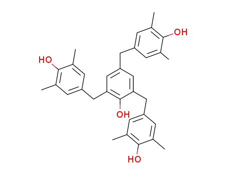 Molecular Structure of 105052-80-0 (Phenol, 2,4,6-tris[(4-hydroxy-3,5-dimethylphenyl)methyl]-)