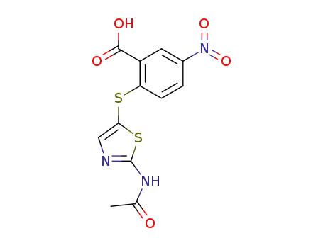 2-(2-acetylamino-thiazol-5-ylmercapto)-5-nitro-benzoic acid