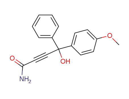 4-hydroxy-4-(4-methoxy-phenyl)-4-phenyl-but-2-ynoic acid amide