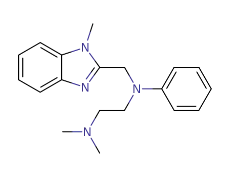 Molecular Structure of 104295-10-5 (<i>N</i>,<i>N</i>-dimethyl-<i>N</i>'-(1-methyl-1<i>H</i>-benzimidazol-2-ylmethyl)-<i>N</i>'-phenyl-ethylenediamine)