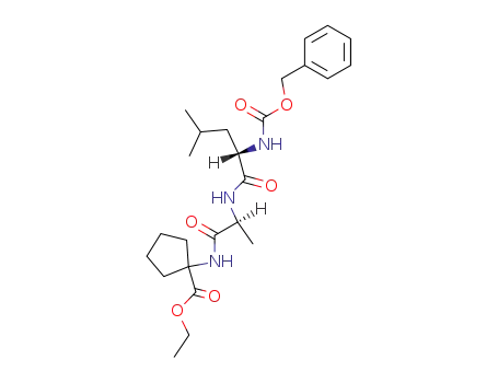 Molecular Structure of 115572-33-3 (L-Alaninamide,
N-[(phenylmethoxy)carbonyl]-L-leucyl-N-[1-(ethoxycarbonyl)cyclopentyl]-)