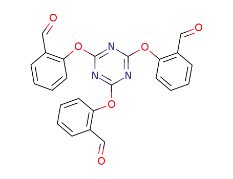 Molecular Structure of 64621-43-8 (Benzaldehyde, 2,2',2''-[1,3,5-triazine-2,4,6-triyltris(oxy)]tris-)
