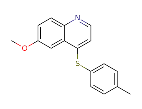 Molecular Structure of 109448-40-0 (6-methoxy-4-<i>p</i>-tolylmercapto-quinoline)