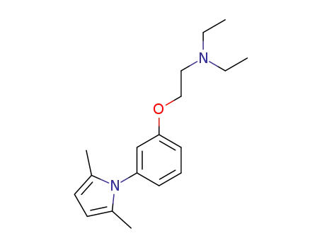 Molecular Structure of 95800-24-1 (1-[3-(2-diethylamino-ethoxy)-phenyl]-2,5-dimethyl-pyrrole)