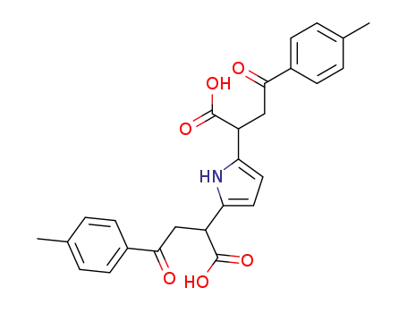 Molecular Structure of 103031-73-8 (4,4'-dioxo-4,4'-di-<i>p</i>-tolyl-2,2'-pyrrole-2,5-diyl-di-butyric acid)