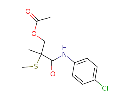 Propanamide, 3-(acetyloxy)-N-(4-chlorophenyl)-2-methyl-2-(methylthio)-