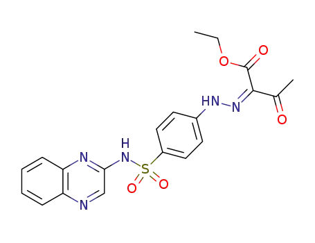 Molecular Structure of 74731-82-1 (ethyl 2,3-dioxobutyrate-2-<(N<sup>1</sup>-2-quinoxalyl)sulfonamidophenyl>hydrazone)