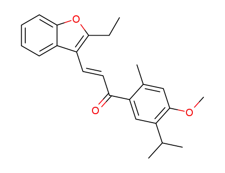 3<i>t</i>-(2-ethyl-benzofuran-3-yl)-1-(5-isopropyl-4-methoxy-2-methyl-phenyl)-propenone