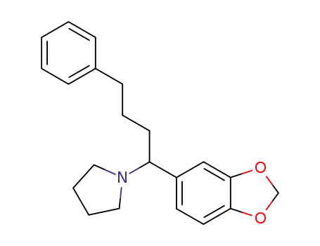 Molecular Structure of 102597-45-5 (1-(1-benzo[1,3]dioxol-5-yl-4-phenyl-butyl)-pyrrolidine)