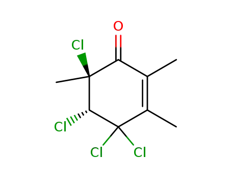 Molecular Structure of 131971-55-6 (trans-4,4,5,6-tetrachloro-2,3,6-trimethylcyclohex-2-enone)