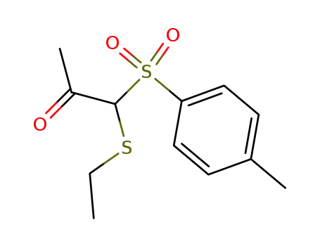 Molecular Structure of 856079-24-8 (1-ethylsulfanyl-1-(toluene-4-sulfonyl)-acetone)