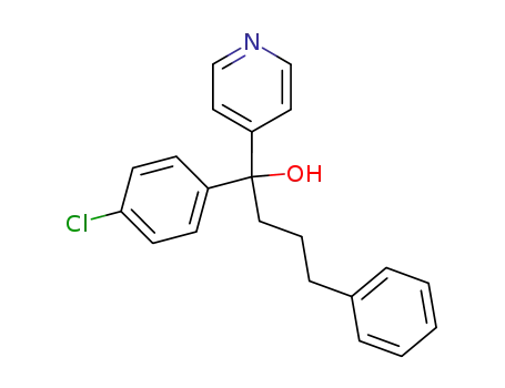 Molecular Structure of 110151-35-4 (1-(4-chloro-phenyl)-4-phenyl-1-[4]pyridyl-butan-1-ol)