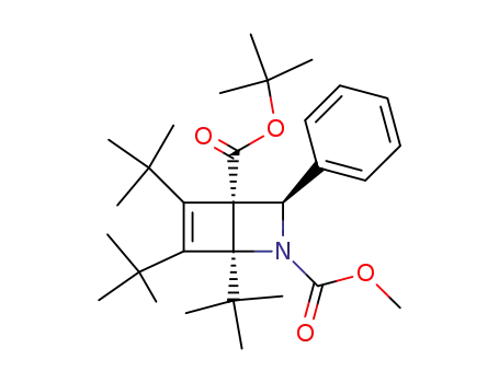 (1α,3β,4α)-1,5,6-Tri-tert-butyl-3-phenyl-2-azabicyclo<2.2.0>hex-5-en-2,4-dicarbonsaeure-2-methylester-4-tert-butylester