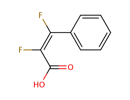 Molecular Structure of 52158-21-1 (2-Propenoic acid, 2,3-difluoro-3-phenyl-, (Z)-)