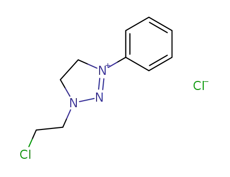 Molecular Structure of 114165-44-5 (1-(2-chloro-ethyl)-3-phenyl-4,5-dihydro-[1,2,3]triazolium; chloride)