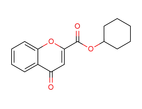 Molecular Structure of 101169-37-3 (4-oxo-4<i>H</i>-chromene-2-carboxylic acid cyclohexyl ester)