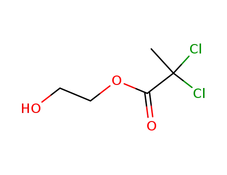 Molecular Structure of 90139-63-2 (Propanoic acid, 2,2-dichloro-, 2-hydroxyethyl ester)