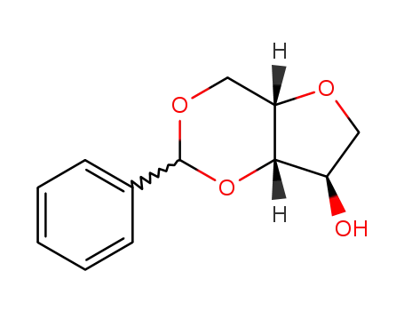 Molecular Structure of 108630-14-4 (<i>O</i><sup>3</sup>,<i>O</i><sup>5</sup>-((Ξ)-benzylidene)-<i>DL</i>-1,4-anhydro-xylitol)