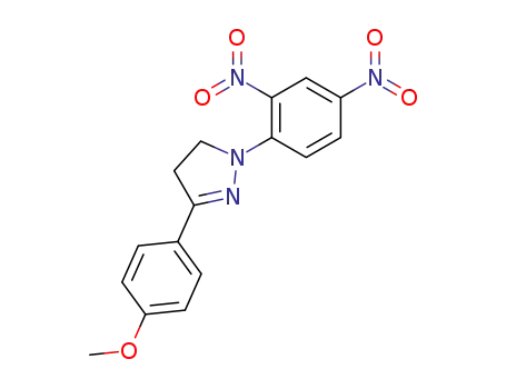 1-(2,4-dinitro-phenyl)-3-(4-methoxy-phenyl)-4,5-dihydro-1<i>H</i>-pyrazole