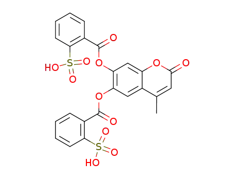 4-methyl-6,7-bis-(2-sulfo-benzoyloxy)-coumarin
