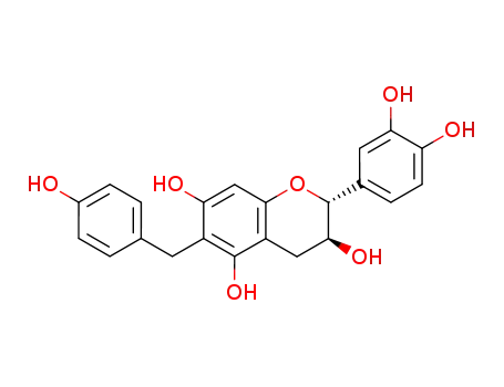 Molecular Structure of 82246-01-3 (6-(p-hydroxybenzyl)-(+)-catechin)