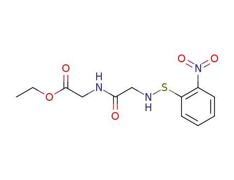 Molecular Structure of 66449-14-7 (Glycine, N-[N-[(2-nitrophenyl)thio]glycyl]-, ethyl ester)