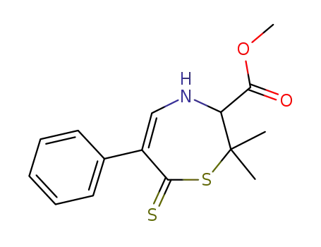 2,2-Dimethyl-6-phenyl-7-thioxo-2,3,4,7-tetrahydro-[1,4]thiazepine-3-carboxylic acid methyl ester