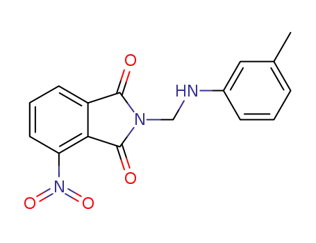 Molecular Structure of 108839-02-7 (4-nitro-2-<i>m</i>-toluidinomethyl-isoindoline-1,3-dione)