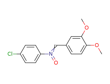 Molecular Structure of 74491-47-7 (Benzenamine, 4-chloro-N-[(3,4-dimethoxyphenyl)methylene]-, N-oxide)