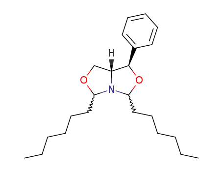 Molecular Structure of 114947-26-1 ((7a<i>R</i>)-3ξ,5ξ-dihexyl-1<i>c</i>-phenyl-(7a<i>r</i>)-dihydro-oxazolo[3,4-<i>c</i>]oxazole)