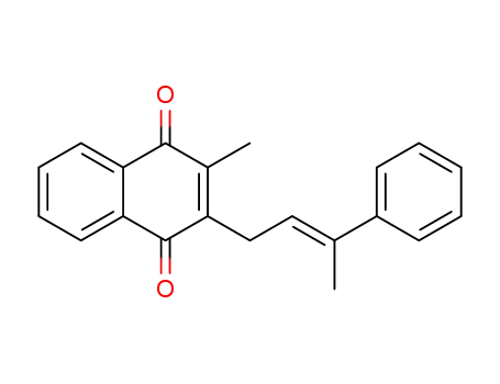 Molecular Structure of 111030-71-8 (2-methyl-3-(3-phenyl-but-2-enyl)-[1,4]naphthoquinone)