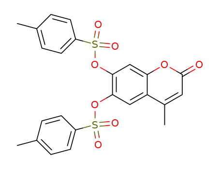 Molecular Structure of 102664-20-0 (4-methyl-6,7-bis-(toluene-4-sulfonyloxy)-coumarin)