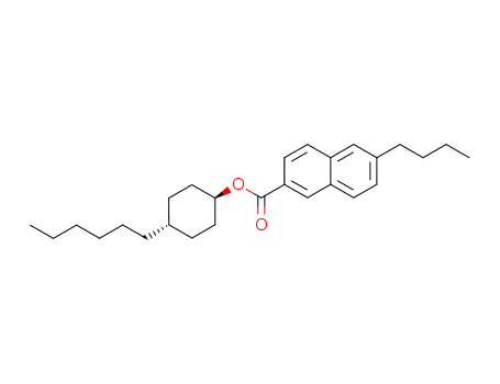 Molecular Structure of 88308-30-9 (2-Naphthalenecarboxylic acid, 6-butyl-, 4-hexylcyclohexyl ester, trans-)