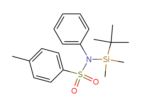 Molecular Structure of 89902-38-5 (Benzenesulfonamide,
N-[(1,1-dimethylethyl)dimethylsilyl]-4-methyl-N-phenyl-)