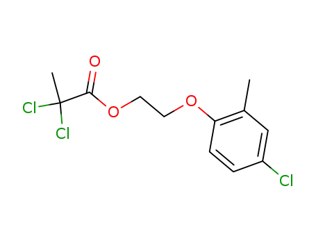 Molecular Structure of 100120-21-6 (1-(4-chloro-2-methyl-phenoxy)-2-(2,2-dichloro-propionyloxy)-ethane)