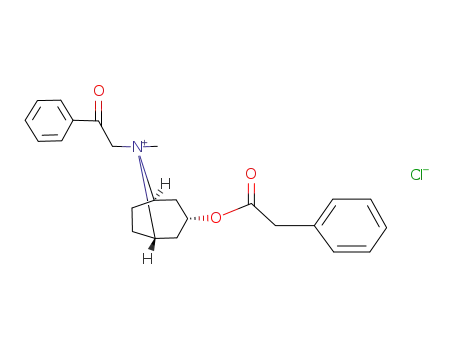 8<i>syn</i>-methyl-8<i>anti</i>-phenacyl-3<i>endo</i>-phenylacetoxy-nortropanium; chloride