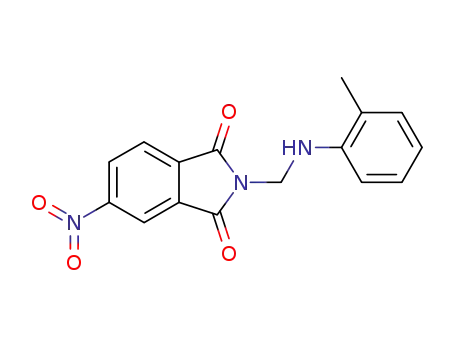 Molecular Structure of 108837-71-4 (5-nitro-2-<i>o</i>-toluidinomethyl-isoindoline-1,3-dione)